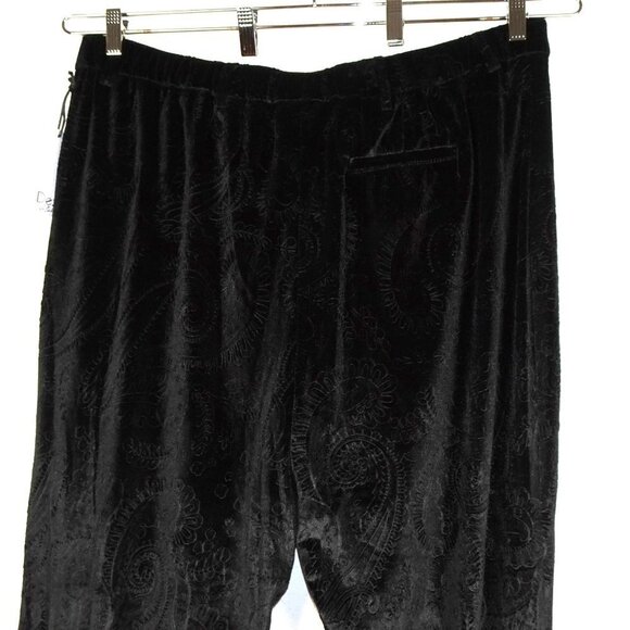 Dex Plus Velvet Pants Women's Plus Size 2X Black Paisley Textured - Picture 7 of 11